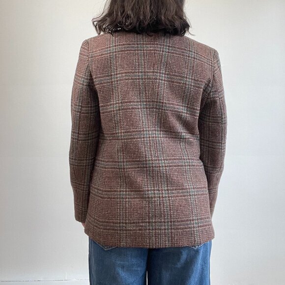 Vintage Poly/Wool Tweed Check Blazer - Size M - Picture 8 of 15